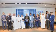 Dr. Abdulaziz Al Horr (sixth left) and Dr R Seetharaman (centre) with other officials at the event, yesterday