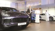 Porsche Centre Doha Chairman and CEO, Salman Al Darwish, Brand Manager at Porsche Centre Doha Ahed Dawood and Porsche Exclusive Personal Design Regional Manager PME, Torsten Horn, were present at the launch event. Qassim Rahamtullah/The Peninsula.