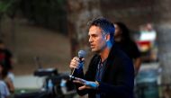 Actor Mark Ruffalo speaks during a climate change rally in solidarity with protests of the pipeline in North Dakota at MacArthur Park in Los Angeles, California October 23, 2016. Reuters/Patrick T. Fallon