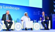 Saad Sherida Al-Kaabi, (centre) President & CEO of Qatar Petroleum, attending ADIPEC panel discussion yesterday.