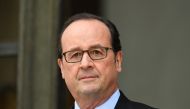  French President Francois Hollande is seen during a joint press conference with Antonio Guterres, Secretary General of the United Nations, after their meeting at the Elysee Palace in Paris, France on November 14, 2016. (Mustafa Yalcin - Anadolu Agency)