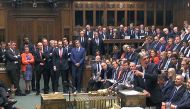 A video grab from footage broadcast by the UK Parliament's Parliamentary Recording Unit (PRU) shows British Chancellor of the Exchequer Philip Hammond as he stands at the distpatch box and speaks in the House of Commons in London on November 23, 2016.  AF