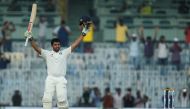India's Karun Nair celebrates his triple century. (REUTERS/Danish Siddiqui)
