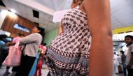 A pregnant woman waiting to be attended at the Maternal and Children's Hospital in Tegucigalpa, January 21, 2016 (AFP) 