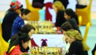 Players compete during the 2016 FIDE World Rapid and Blitz Championships at the Ali Bin Hamad Al Attiya Arena in Doha yesterday. Picture by: Salim Matramkot/The Peninsula
