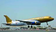 One of the Gulf Air's aircrafts taking off.