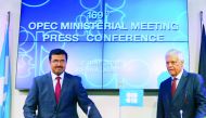 Minister of Energy and Industry H E Dr Mohammed bin Saleh Al Sada, who is also the Opec President, addressing the media in Vienna (file picture).