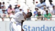 South African bowler Kagiso Rabada bowls during the second Test between South Africa and Sri Lanka on January 5, 2017 at Newlands Cricket Stadium in Cape Town. (AFP / GIANLUIGI GUERCIA)