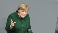 German Chancellor Angela Merkel speaks during the Bundestag in Berlin Germany on November 23, 2016 (Cüneyt Karada? / Anadolu Agency) 