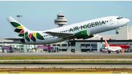 A file photo of an Air Nigeria aircraft taking off from Nnamdi Azikiwe International Airport, Abuja.