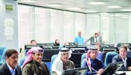 Saad Sherida Al Kaabi (second left), President & CEO of Qatar Petroleum attending a meeting in Dhahran in  Saudi Arabia.