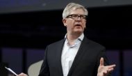 Borje Ekholm, President and Chief Executive Officer of Ericsson, delivers his speech at Mobile World Congress in Barcelona, Spain, February 27, 2017. REUTERS/Eric Gaillard