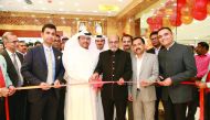Dr R Seetharaman (third right), CEO, Doha Bank, inaugurating the new showroom.
