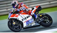 Andrea Dovizioso of Ducati in action during the first day of the final MotoGP pre-season test at Losail on Friday. 
