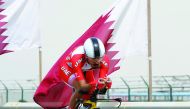 UAE's Yousif Mirza competes during the Elite Individual Time Trial of GCC Road Cycling Championships at Losail yesterday.Picture by: Salim Matramkot/The Peninsula
