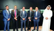 Fadi Barakeh (third right), General Manager of Al Asmakh Real Estate with other officials during the launch of Paramount Residences Doha The Pearl, yesterday. Pic: Abdul Basit / The Peninsula