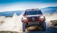 Qatar’s Nasser bin Saleh Al Attiyah is seen in action during the final day of Baja Spain Aragon in Northern Spain in this July 2016 file photo.