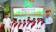 Schoolchildren who participated in the drawing competition and exhibition.