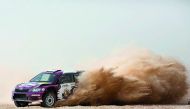 A file picture of Qatar's Nasser Al Attiyah in action at the FIA Jordan Rally.