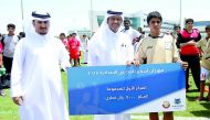 Estad Al Doha's Editor in Chief, Majid Al Khelaifi, honouring winners.