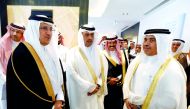Saudi Arabia's Central Bank Governor Ahmed Al Kholifey (left); Chief Business Officer & Executive General Manager at QNB Abdulla Mubarak Al Khalifa (centre); and QNB Group Chief Executive Ali Ahmed Al Kuwari attending the inauguration of QNB's branch in R