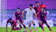 Al Sadd's Algerian striker Baghdad Bounedjah (centre) controls the ball during the Emir Cup semi-final against Lekhwiya at Al Sadd Stadium. Al Sadd booked a place in the final with a 2-0 win over El Jaish. Picture Baher Amin/The Peninsula