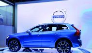 The new Volvo XC60 car on display during the 87th International Motor Show at Palexpo in Geneva.
