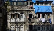 A dilapidated building in the Bhendi Bazaar area of Mumbai that is being redeveloped under the Cluster Development Act 2009 by the Saifee Burhani Upliftment Trust on December 2, 2016 (AFP / Indranil MUKHERJEE) 