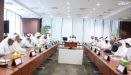 Officials of Qatar General Electricity and Water Corporation attending the first quarter Corporate Review meeting.