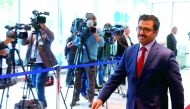 Qatar's Minister of Energy and Industry, H E Dr Mohammed bin Saleh Al Sada, arrives for a meeting of the Opec and non-Opec countries in Vienna, yesterday. 