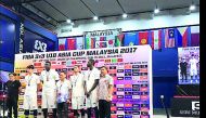 Qatar under-18 basketball players and officials pose for a photograph during the presentation ceremony on Sunday after winning the bronze medal at the 2017 FIBA 3x3 U18 Asia Cup Tournament held in Cyberjaya, Malaysia.