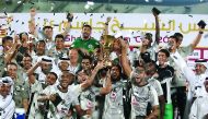 Al Sadd players and officials celebrate their win in the Sheikh Jassim Cup in this file picture. The tournament will kick off the new football season on September 9. 
