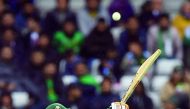 Pakistan's Babar Azam bats during the ICC Champions trophy match against  South Africa at Edgbaston in Birmingham. 