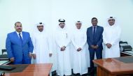 Senior officials from the Ministry of Justice (MoJ) and QIB during the opening ceremony at QIB headquarters in Grand Hamad Street. 