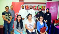 Officials of Vodafone and Qatar Charity during a visit to a hospital. 