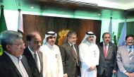 The Qatar Chamber’s delegation with Pakistani officials in Islamabad.