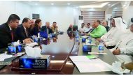 Qatar Chamber officals led by Vice-Chairman, Mohammed bin Ahmed bin Towar Al Kuwari (right), during a meeting with their Iraqi counterparts, in one of the Kurdisatan provinces.