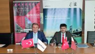 Ali Al Khalifa (left), CEO, Astad with Gökhan Özber, Chairman of the Board, Proplan during the MoU signing event in Turkey.