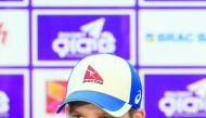 Australia cricket captain Steven Smith speaks during a press conference at the Sher-e-Bangla National Cricket Stadium in Dhaka yesterday.