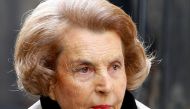 Liliane Bettencourt arriving at Saint-Louis-en-l'Ile church in Paris, to attend the funeral ceremony of Claude Pompidou, the widow of former French President, on July 6, 2007 AFP / Patrick Kovarik. 