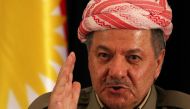 Iraqi Kurdish leader Massud Barzani speaks during a press conference on September 24, 2017 in Arbil, the capital of the autonomous Kurdish region of northern Iraq, on the eve of a disputed independence referendum. AFP / Safin Hamed