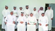 The staff of the Municipal and Environmental Studies Center of the Ministry of Municipality and Environment with the trainees during the honouring ceremony. 