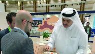 Minister of Municipality and Environment, H E Mohamed bin Abdullah Al Rumaihi, during his visit to the first edition of MedFood 2017 exhibition. 