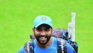 Indian cricketer Rohit Sharma returns after a net practice session on  the eve of the fourth one-day international (ODI) match in the ongoing India-Australia cricket series at the M Chinnaswamy Stadium in Bangalore.