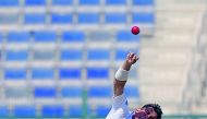 Pakistan’s Yasir Shah bowls during the opening day of first Test against Sri Lanka in Abu Dhabi  yesterday. 