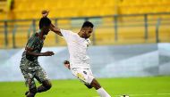 Action from the QSL Cup match between Qatar SC and Al Duhail at Al Gharafa Stadium yesterday. Qatar SC won 5-2.