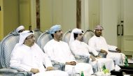 Minister of Justice H E Dr Hassan Lahdan Al Mohannadi (left) and other dignitaries at the event.