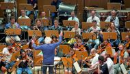 Conductor of Honor Dmitrij Kitajenko rehearses with the Qatar Philharmonic Orchestra ahead of his first appearance in the Philharmonic’s 10th season tomorrow at 7.30pm at QNCC.