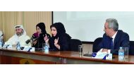 Experts share their views at the media forum, titled “Siege and Media: The Devil’s Lawyer and the Truth Seeker”, organised by QU-CAS. 