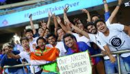 Spectators during the FIFA U-17 World Cup India 2017 group A match between India and USA at Jawaharlal Nehru Stadium on October 6 in New Delhi.